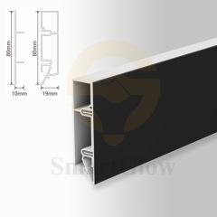 【SGW31A】 Stretch Ceiling Shadow Gap Wall Aluminum Profile With Led Strips Lighting