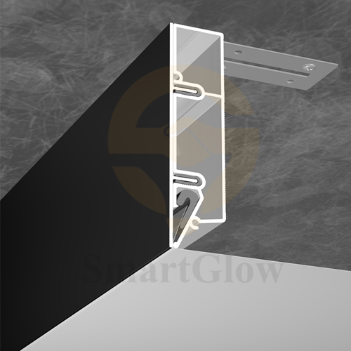 【SGW31A】 Stretch Ceiling Shadow Gap Wall Aluminum Profile With Led Strips Lighting