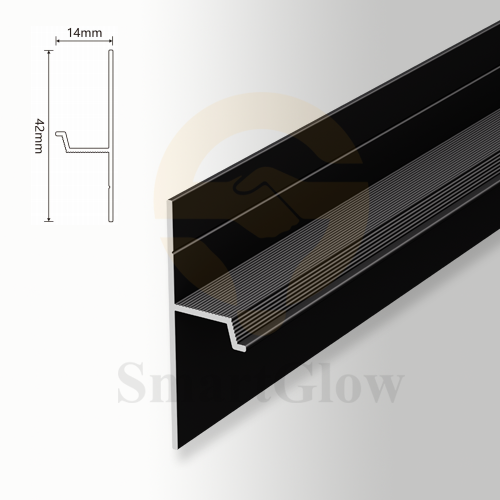 【SGK08】﻿Hidden Aluminium Shadow Skirting Board Wall Profile With LED Lighting