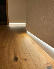 【SGK03】Extrusion Bunnings Aluminum Wall Skirting Board Profile With Linear LED Strips Lighting
