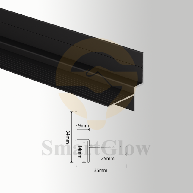 【SGK02】Shadow Gap Aluminum Wall Skirting Board Profile With Led Lighting