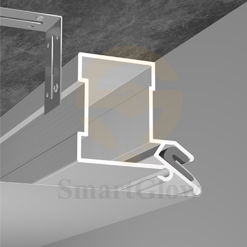 【SGW64】Custom Extruded Recessed Wall Aluminum Profile For LED Strips Profilie