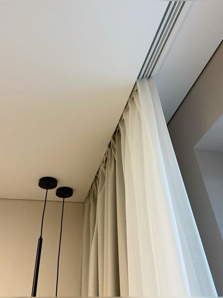 6.9-inch Recessed LED Curtain Track PVC Film Stretch Ceiling Anodized Profile