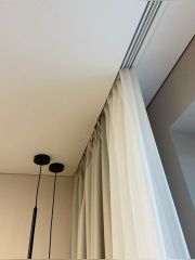 6.9-inch Recessed LED Curtain Track PVC Film Stretch Ceiling Anodized Profile