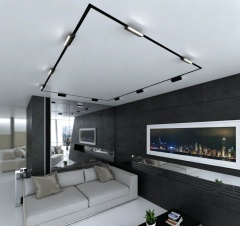 1.6-inch PVC Film Stretch Tension Ceiling Recessed Magnetic Track Profile