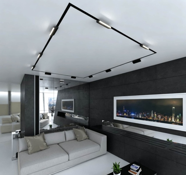 1.6-inch PVC Film Stretch Tension Ceiling Recessed Magnetic Track Profile