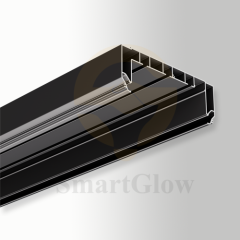 4.3-inch Recessed Mounted Curtain Triple Track Rail Aluminum Profiles With Led Lighting