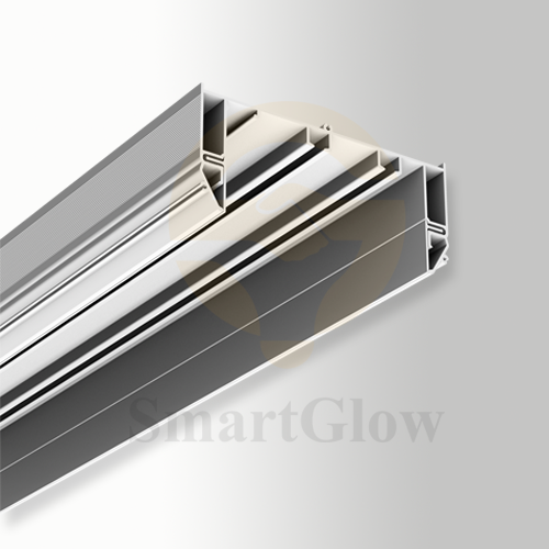 PVC Stretch Ceiling Recessed LED Curtain Double Rail Aluminum Profiles