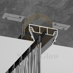 Built-in Ceiling LED Lighting Hidden Curtain Track Profile for Stretch Ceiling