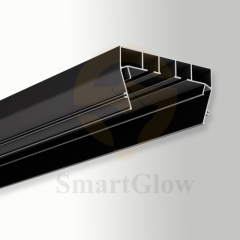 Recessed LED Double Track Curtain Aluminium Profile With LED Strips Lighting