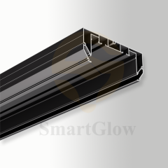 【SGC18】3.4-inch Recessed Curtain Double Track With LED Lighting Aluminum Profile