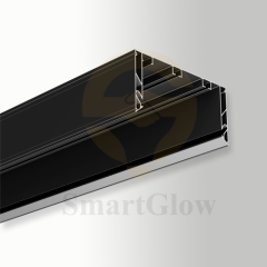 6.9-inch Recessed LED Curtain Track PVC Film Stretch Ceiling Anodized Profile