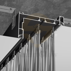 Recessed LED Double Track Curtain Aluminium Profile for Stretch Ceiling