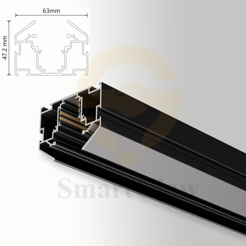 220V PVC Film Stretch Ceiling Magnetic Lighting Track Aluminum Profile - Low Profile