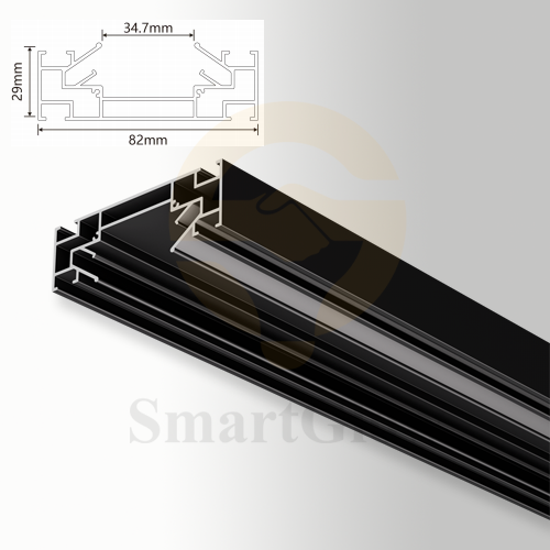 1.6-inch PVC Film Stretch Tension Ceiling Recessed Magnetic Track Profile