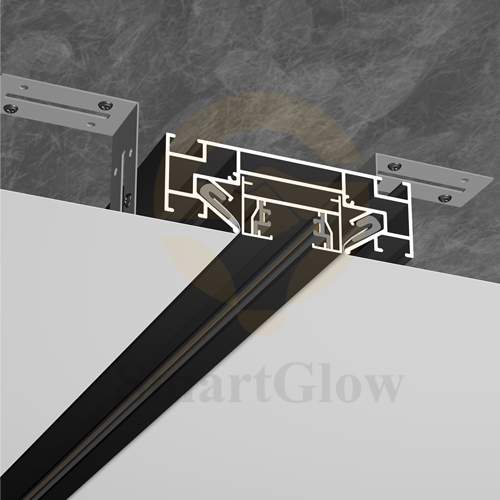 1.6-inch PVC Film Stretch Tension Ceiling Recessed Magnetic Track Profile