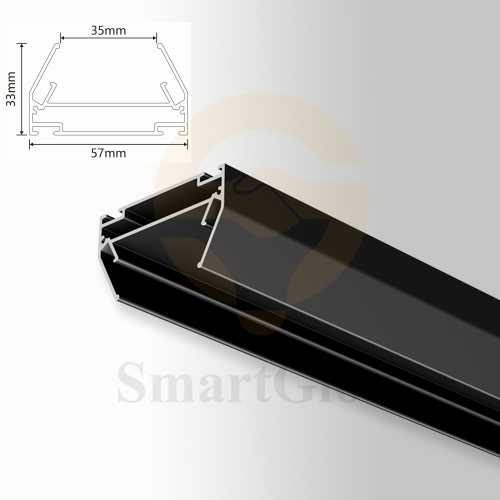 【SGT08】1.3-inch Stretch Ceiling Linear Magnetic Track Lighting Profile