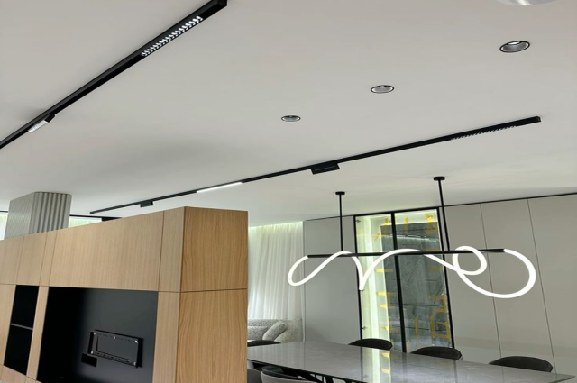 【SGT05】3-inch Stretch Tension Fabric Ceiling LED Magnetic Track Profile