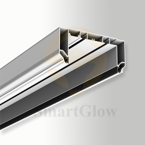 Recessed LED Lighting Double Track Curtain Aluminium Profile for Stretch Ceiling