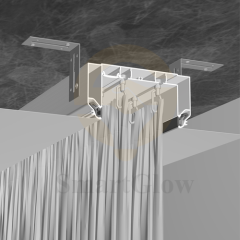 Recessed LED Lighting Double Track Curtain Aluminium Profile for Stretch Ceiling