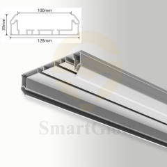 1m 2m PVC Stretch Ceiling Recessed LED Curtain Double Track  Aluminum Profile