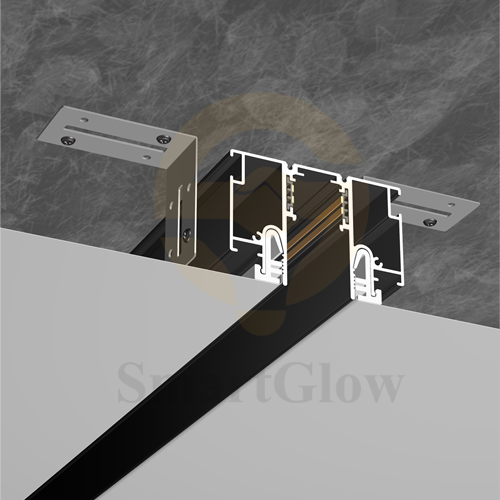 【SGM14】PVC Film Stretch Ceiling Recessed LED Magnetic Track System Profile