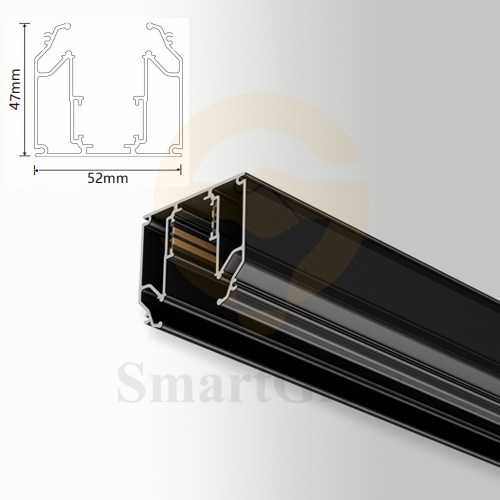 48V Stretch Ceiling Led Magnetic Track Lighting Aluminium Rail System