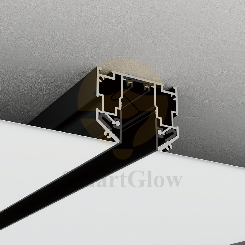 【SGM15】2.1-inch LED Magnetic Track Pvc Fabric Stretch Ceiling Aluminum Profiles