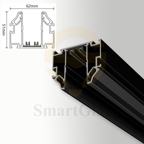 【SGM25E】48V LED Recessed Magnetic Track Rail Lighting Aluminum Profile for Stretch Ceiling
