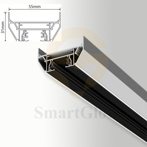 2.1-inch LED Linear Recessed Magnetic Track Lighting System Stretch Ceiling Profile