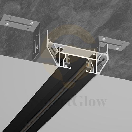 2.1-inch LED Linear Recessed Magnetic Track Lighting System Stretch Ceiling Profile