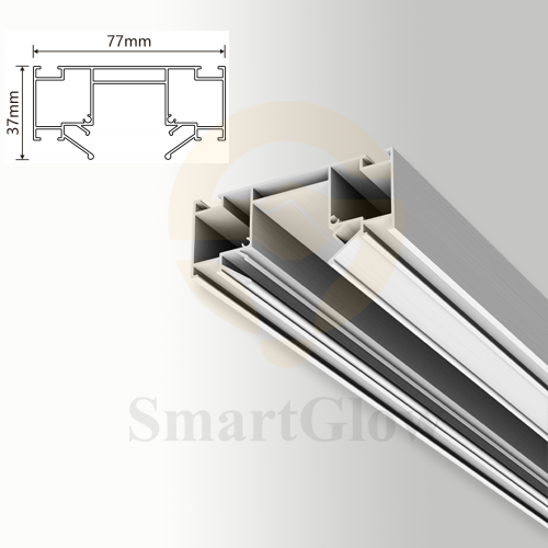 【SGT05】3-inch Stretch Tension Fabric Ceiling LED Magnetic Track Profile