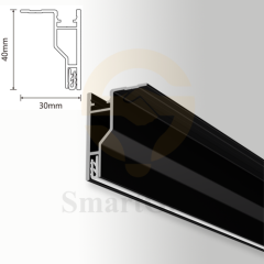 Stretch Ceiling Shadow Gap Wall Aluminum Profile With LED Strips Diffuser Channel