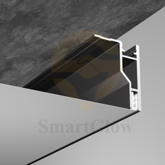 Stretch Ceiling Shadow Gap Wall Aluminum Profile With LED Strips Diffuser Channel