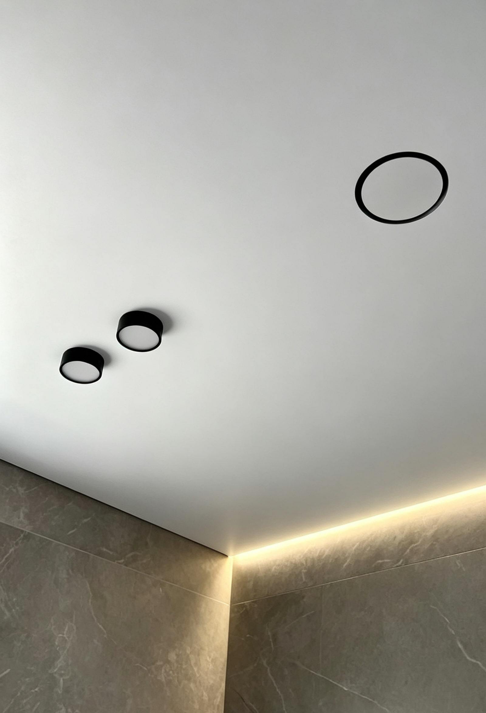 Round Shadow Ventilation Diffuser Fan With Net for Stretch Ceiling - 154mm