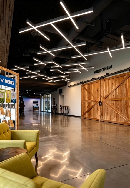 Commercial LED X-Shaped Office Linear Pendant Light Connectors