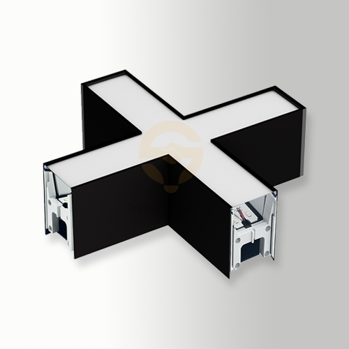 48V X-Shaped LED office linear pendant light spliced Connectors