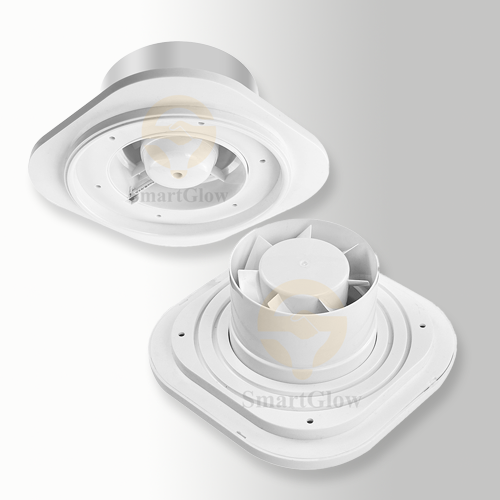 Round Shadow Ventilation Diffuser Fan With Net for Stretch Ceiling - 154mm