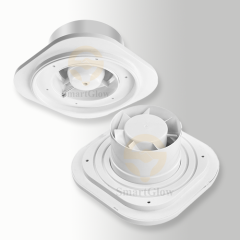 Round Shadow Ventilation Diffuser Fan With Net for Stretch Ceiling - 154mm