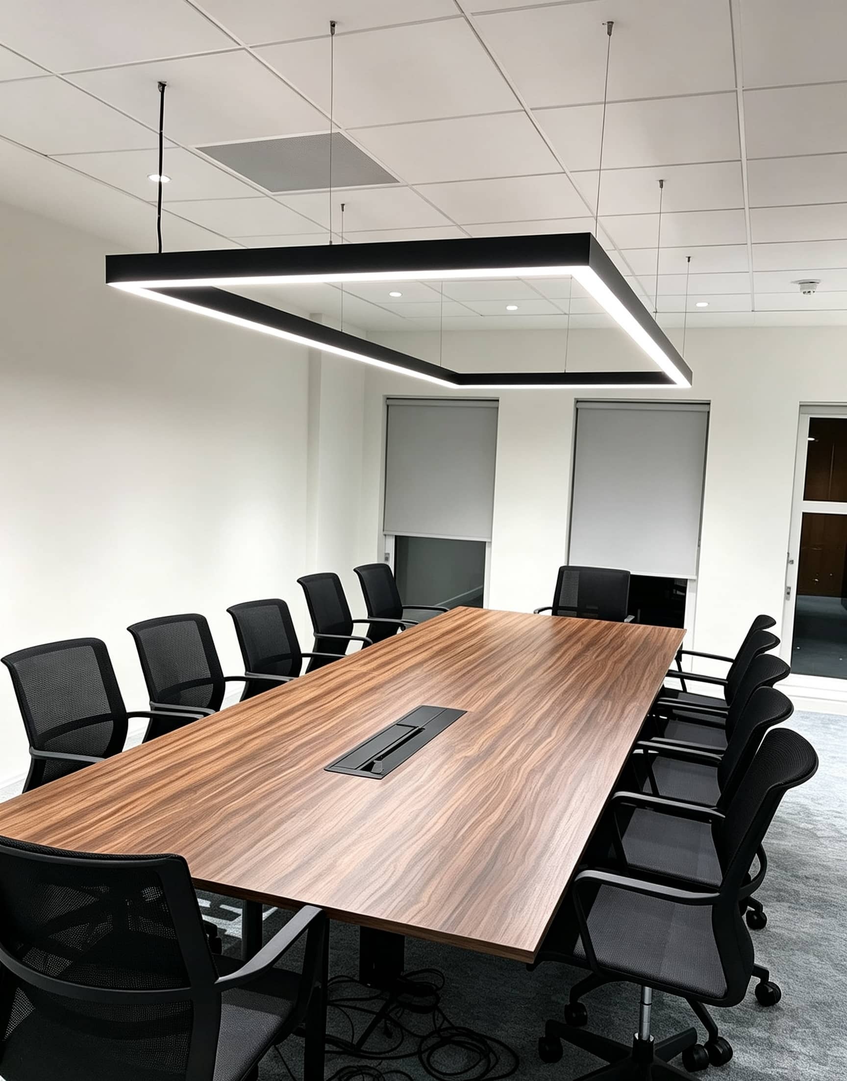 Commercial Spliceable L-Shaped LED Linear Pendant Lighting Fixture