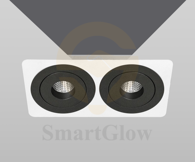 Double Bulb Recessed Lighting Fixtures Base for Stretch Ceiling