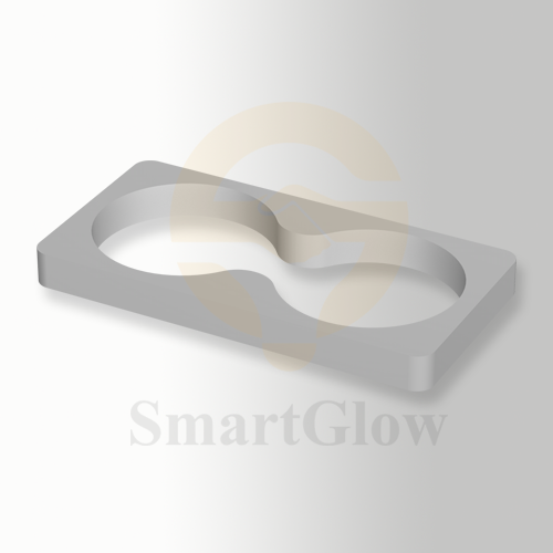 Dual Bulb Lighting Fixtures Base for Stretch Ceiling