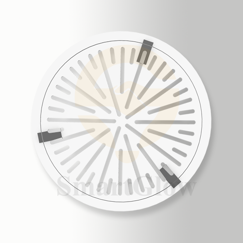 Round AC Ceiling Grille Vent Diffuser Cover - 75mm