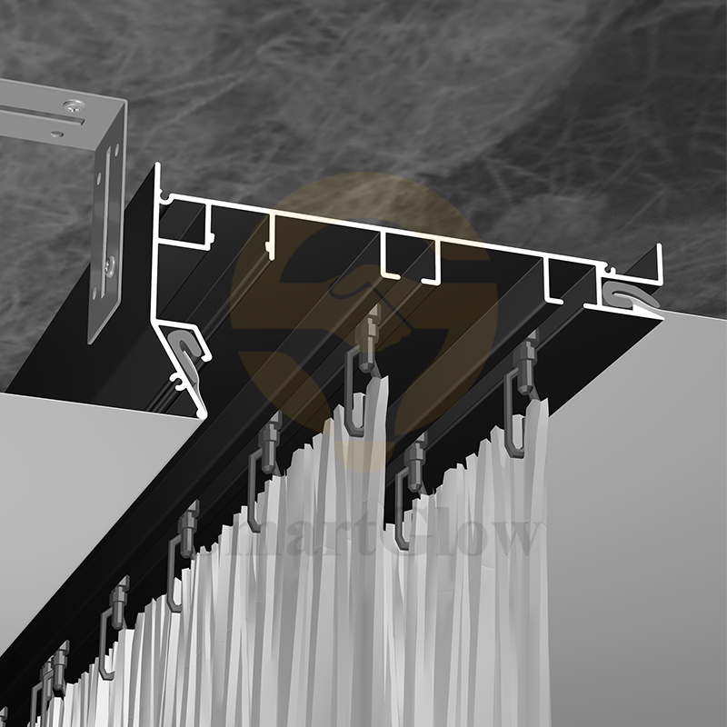 Ceiling Installation Curtain Aluminum Profile for Stretch Ceiling - Double-line