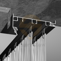 Ceiling Installation Curtain Aluminum Profile for Stretch Ceiling - Double-line