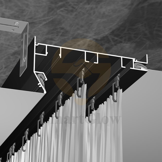 Ceiling Installation Curtain Aluminum Profile for Stretch Ceiling - Double-line