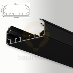 Hidden Curtain Stretch Ceiling Aluminum Profile With LED Lighting