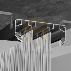 Hidden Curtain Stretch Ceiling Aluminum Profile With LED Lighting