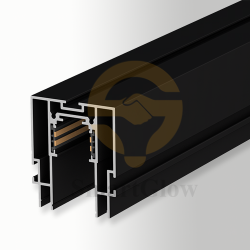 Stretch Ceiling PVC Film Recessed Magnetic Track Lighting Aluminium Profile