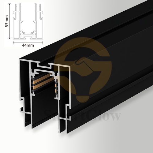 Stretch Ceiling PVC Film Recessed Magnetic Track Lighting Aluminium Profile